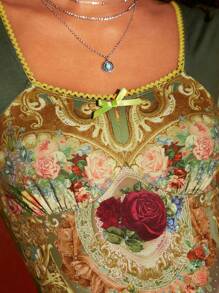 Soleia 花卉印花方領修身連身裙 - 彩色 - 查看 6