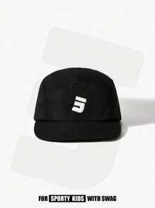 SHEIN 1 pieza Gorra de béisbol simple con bordado - Negro - Ver 1