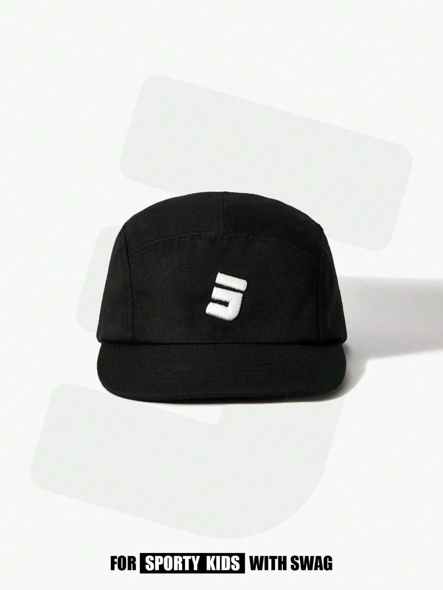 SHEIN 1 pieza Gorra de béisbol simple con bordado - Negro - Ver 1