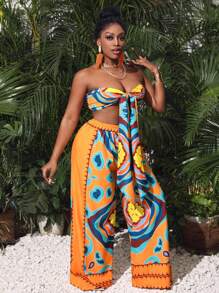 Slaydiva Printed Holiday Outfit - Multicolor - View 4