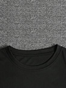 Men's Letter & Paisley Print Round Neck Short Sleeve T-Shirt