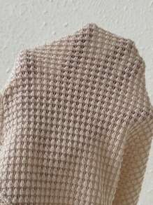 Chiquease 露肩扭紋質感連身衣 - 杏色 - 查看 3