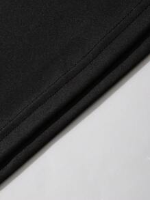 Manfinity Campus Court Men's Short Sleeve College Inspired Polo Shirt With Letter Print - Black - View 7