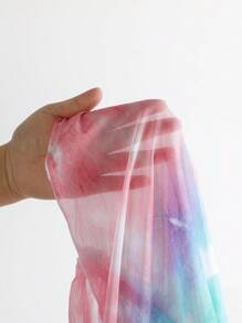 SHEIN Tween Girl Edition 印花抽绳褶皱比基尼套装 夏日海滩 - 彩色 - 查看 6