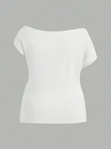 SHEIN SXY 加大尺碼女士3入組扭結打結下擺t恤組合套裝 - 彩色 - 查看 11