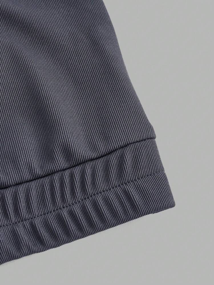 Plus Size Solid Cropped Tank Top Sexy Three-Piece Outfits