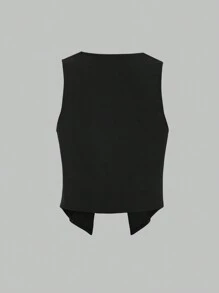 Chiquease Women's Fringed Vest Jacket With Patchwork