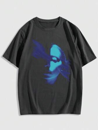 Dr Speakup T-shirt grafica da uomo in cotone con figura