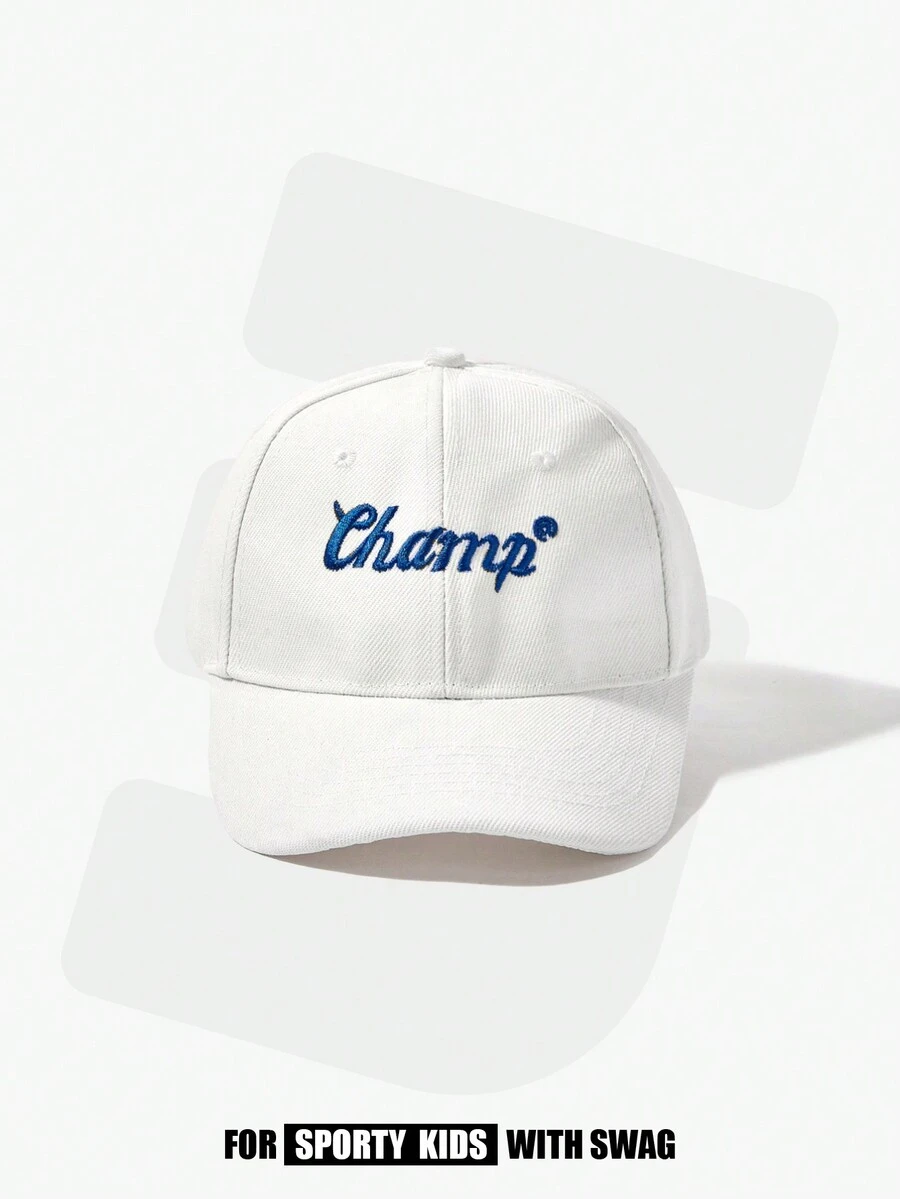 JNSQ 1 Miếng Trẻ em Chữ thêu Mũ bóng chày Thích hợp Đối với Bốn Mặc hàng ngày - trắng - Xem 1