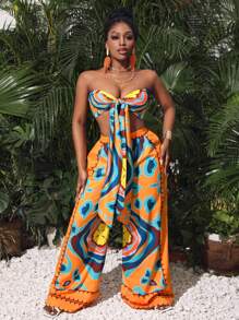 Slaydiva Printed Holiday Outfit - Multicolor - View 3