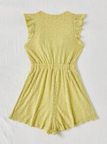 Soleia Women's Vacation Casual Halter Neck Hollow Out Jumpsuit With Front Knot And Mid-Open