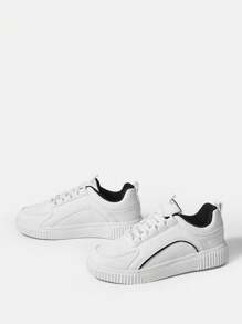 CUCCOO EASI White & Black Sequin Decor Versatile Commuter Sneakers For Women For Spring And Summer Vacation Shoes Summer Sports Shoes Casual Shoes Tainers