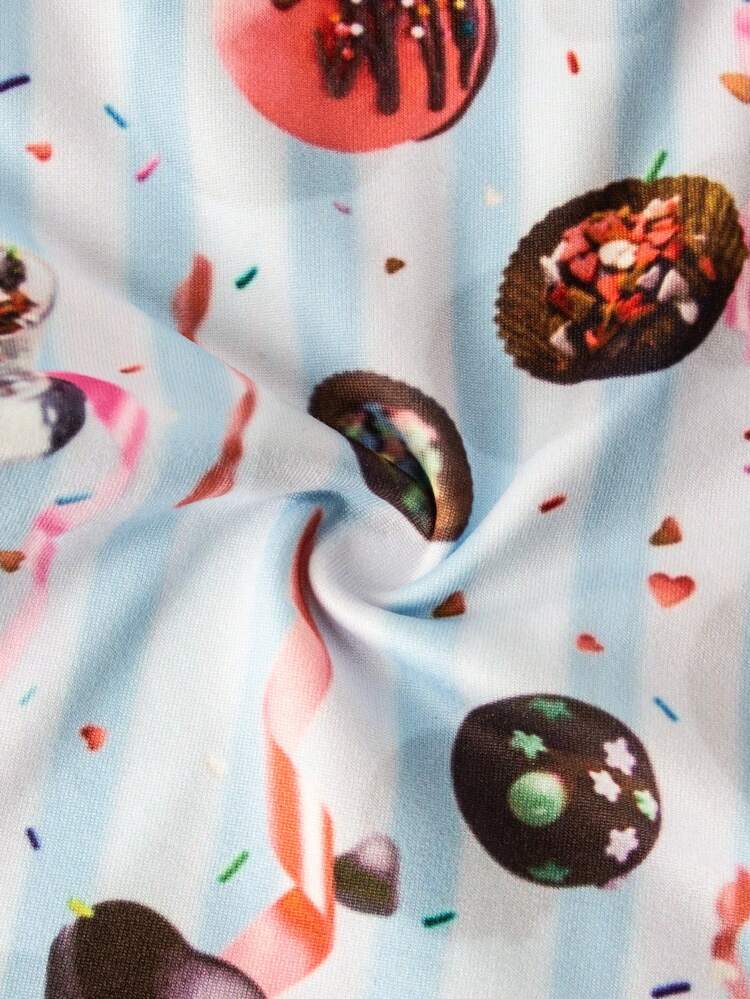 Men's Dessert Printed Boxer Briefs, Set Of 5