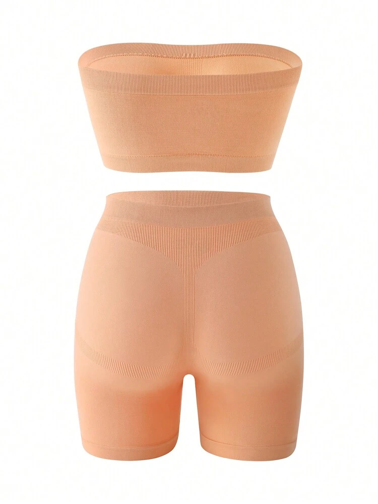 Plus Size Women's Plain Body Shaping Suit