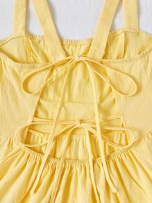 Soleia 女士結繩無背肩帶連衣裙