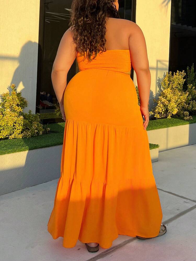 Plus Size Women's Mid-Waist Pleated A Skirt