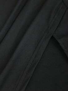 Sweetra Women' Square Neck Short Sleeve Ruched Dress - Black - View 5