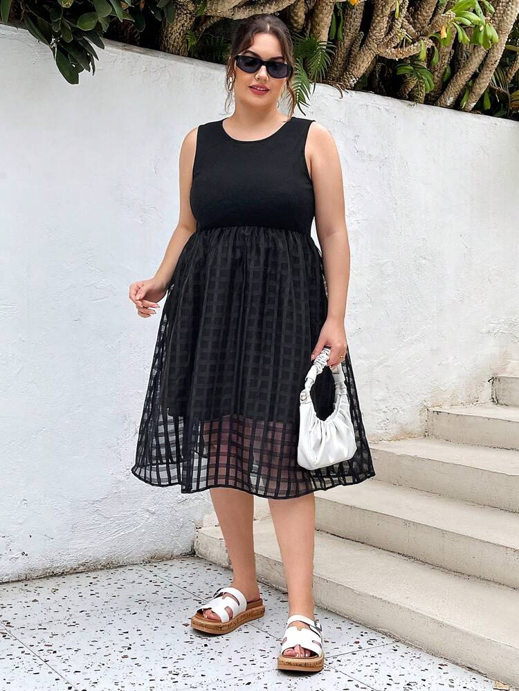 Plus Size Women's Summer Casual Vacation Patchwork Pocket Dress, Casual Women Dresses, Summer Clothes Black Dress, Easter Dress, Dress With Pockets, Spring Outfits, Summer Dress, Cute Summer Women Clothes