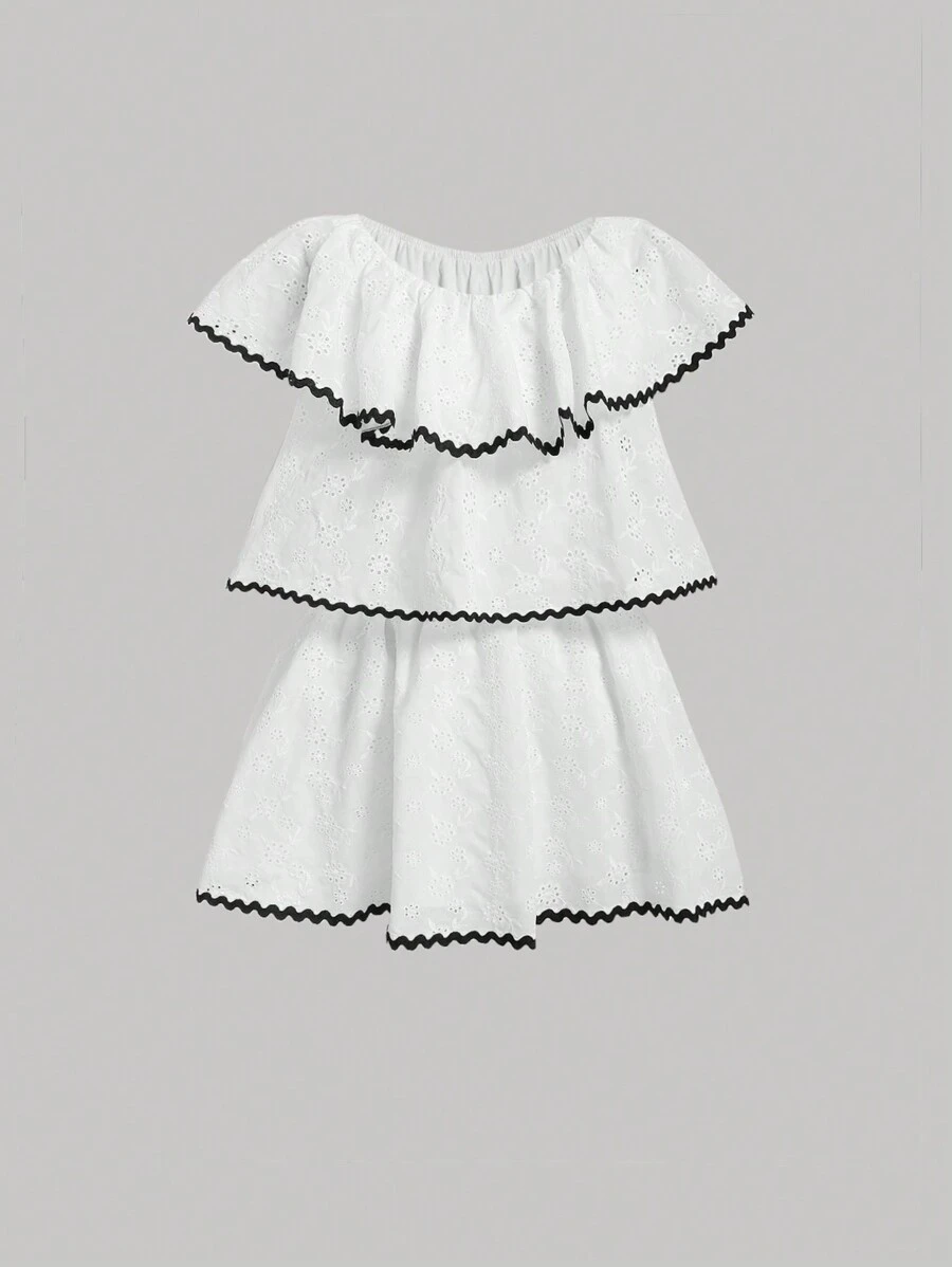 SHEIN MOD Women's Color Contrast Asymmetrical Layered Dress