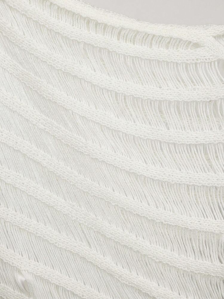Elegant Hollowed-Out Knitted Top