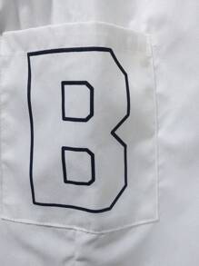 SHEIN 2pcs Young Boy Casual Sporty College Style Cute & Fun Dope & Letter Print Round Neck Short Sleeve T-Shirt And White Shorts. Suitable For Daily Wear, School, Travel, Sports; For Spring And Summer Seasons. - Multicolor - View 5