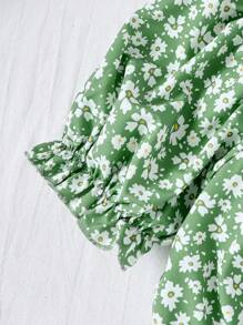 Soleia Của phụ nữ In hoa Dây rút Áo sơ mi - Nhiều màu - Xem 7