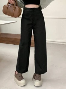 Dazy Designer Loose Black Banana Pants - Black - View 6