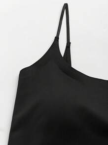 SHEIN LUNE 2023 New Arrival Simple, Fashionable & Slim Fit Camisole - Black - View 4