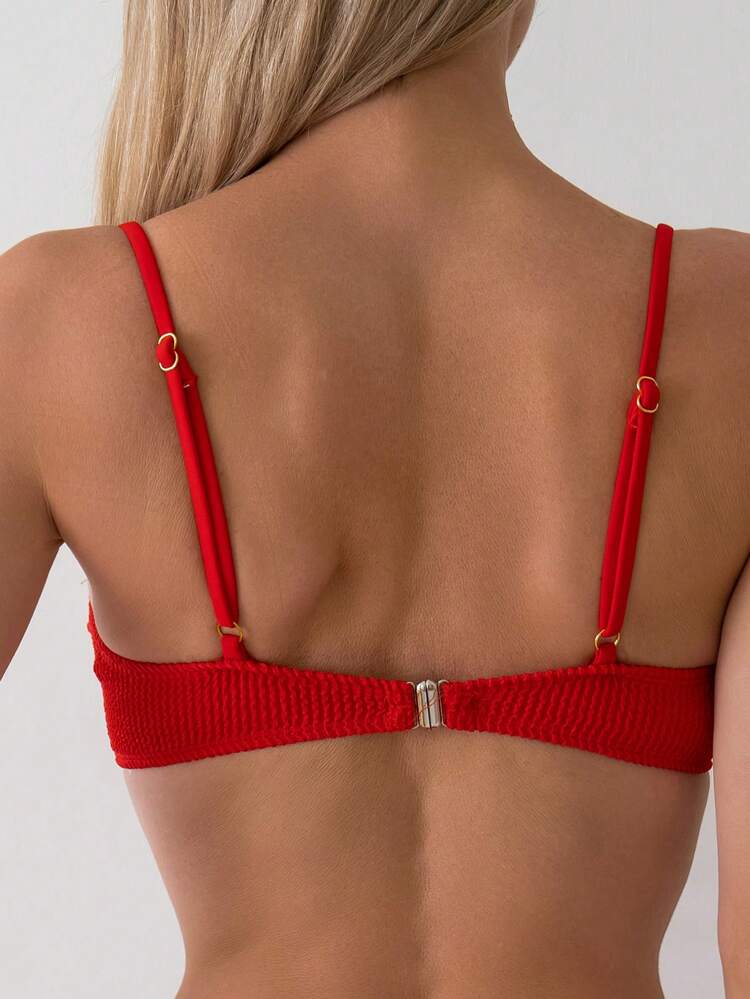 Summer Beach Women's Textured V-Waist Bikini Set