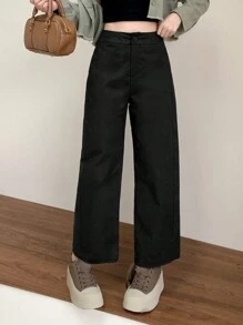 Dazy Designer Loose Black Banana Pants - Black - View 7