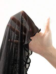 Swim Vcay 女士分割式前排網遮罩衣 - 黑色 - 查看 8