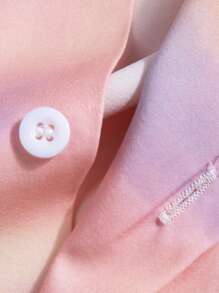 ROMWE MEN Street Life 男士渲染椰樹短袖襯衫 - 粉色 - 查看 3