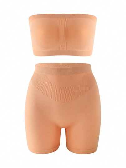 Plus Size Women's Plain Body Shaping Suit