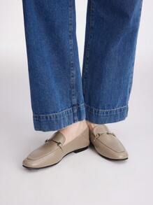 MOTF PREMIUM SQUARE TOE COMFORTABLE WOMEN'S FLAT SHOES, VACATION SHOES, FOR SUMMER NEW YEAR HOLIDAY, SPRING SHOES SPRING BREAK EASTER FOR CHRISTMAS VALENTINE'S DAY - Apricot - View 2