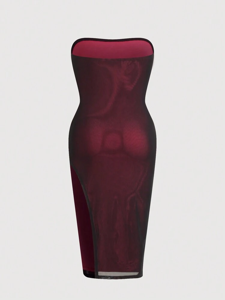 Plus Size Sexy Bodycon Strapless Dress