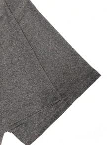 SHEIN LUNE Kích thước lớn Của phụ nữ Tay Raglan Áo thun - Màu xám đen - Xem 4