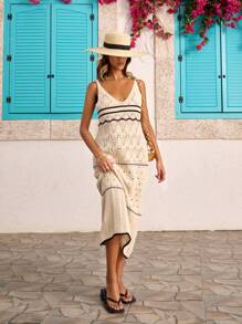 EURMUSE Striped Cover-Up Dress, For Summer Beach Vacation - Multicolor - View 4