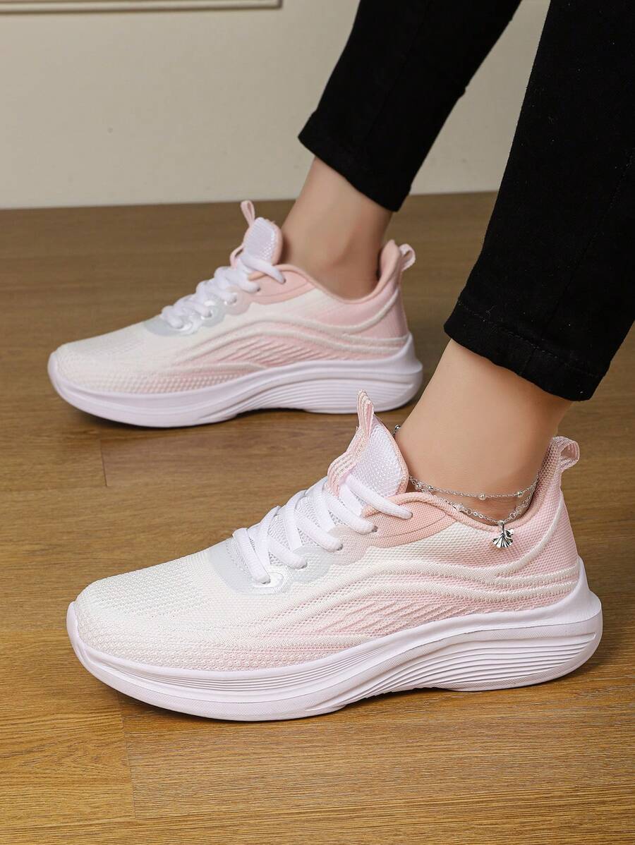 Women's Athletic Sneakers, Casual And Lightweight Running Shoes For Couples - Pink - View 1