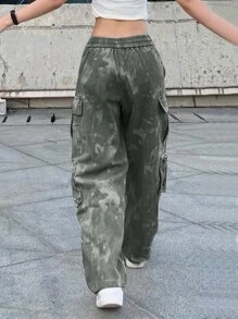 Quần Cargo thường ngày rộng rãi nhiều túi cho nữ - màu đen - Xem 2