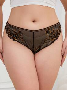Bragas sexy de encaje con parte superior abierta de talla grande