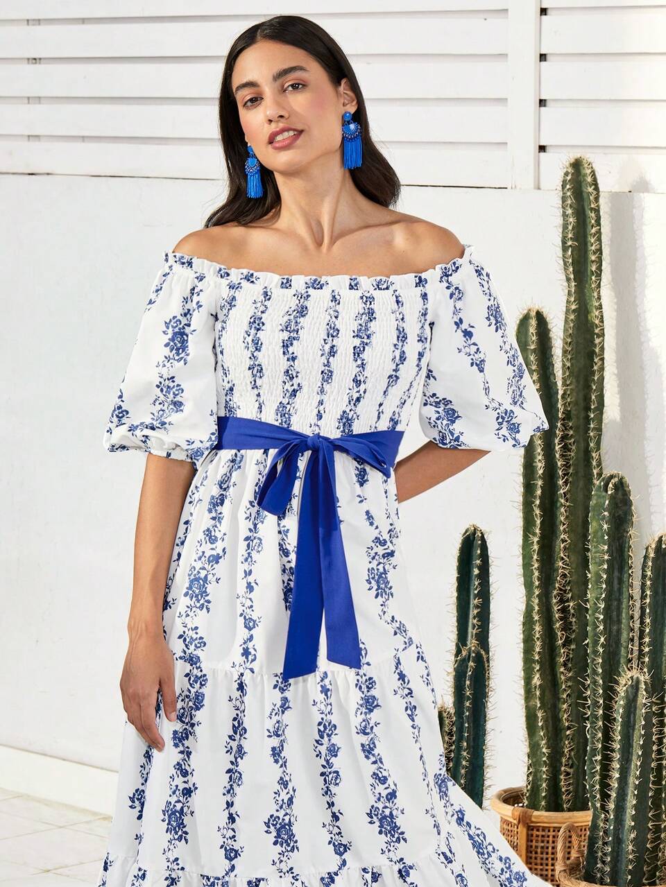 Women's Floral Off Shoulder Mini Dress