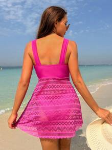 SHEIN Swim 女士镂空吊带比基尼两件套夏季