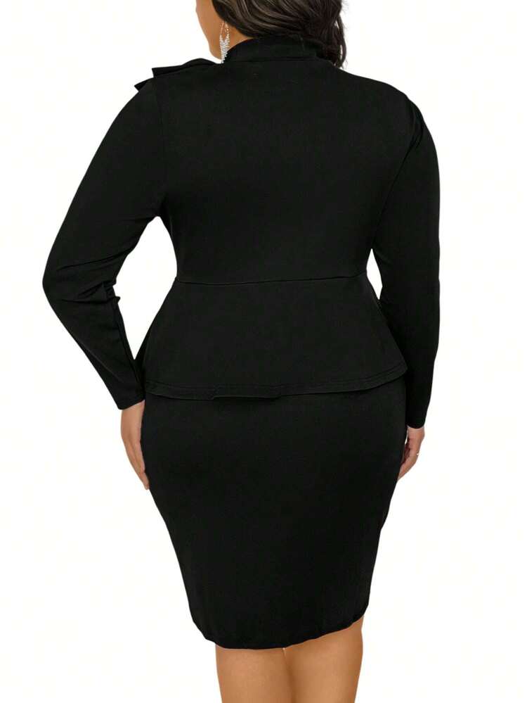 Women's Plus Size Solid Color Dress