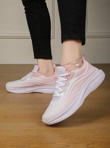 Women's Athletic Sneakers, Casual And Lightweight Running Shoes For Couples - Pink - View 4