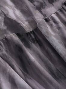 DAZY 女士扎染不对称下摆半身裙 - 彩色 - 查看 7