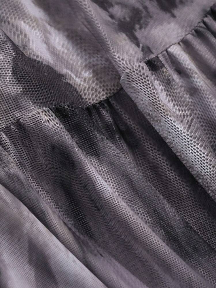 Women's Tie-Dye Asymmetric Hem Skirt Fall