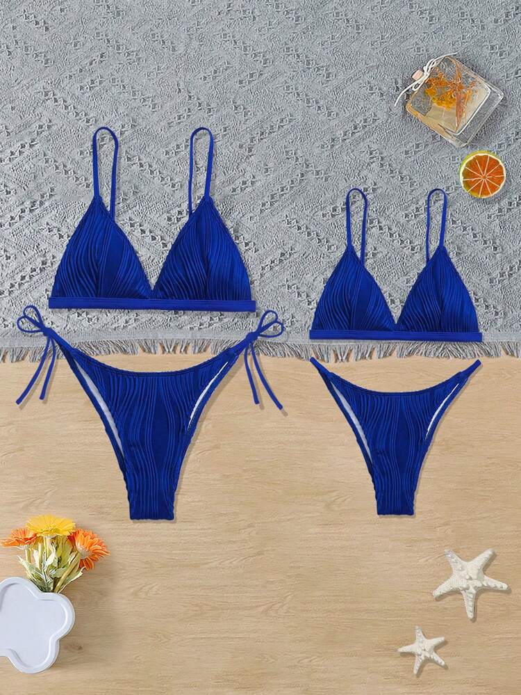 Solid Color Women's Bikini Set Summer Beach