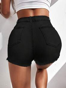 Ladies' Buttoned Sexy  Shorts