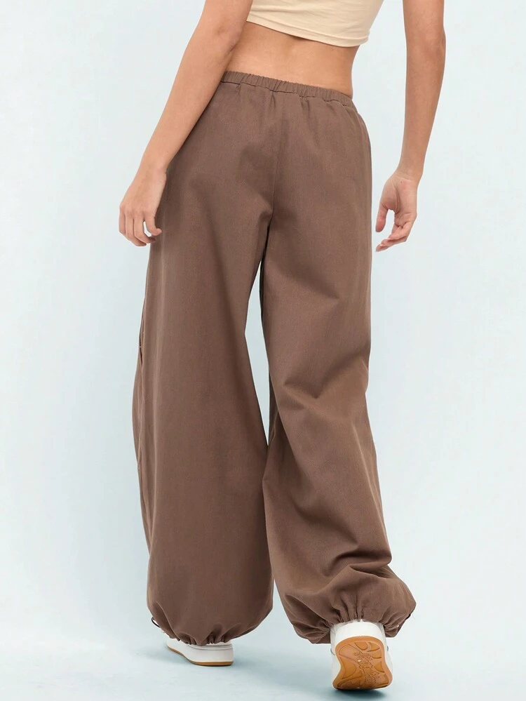 Women's Wide-Legged Drawstring Waist Pants