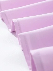 SHEIN Tween Girl's Solid Color Ruffled Tiered Sleeve Dress - Violet Purple - View 4